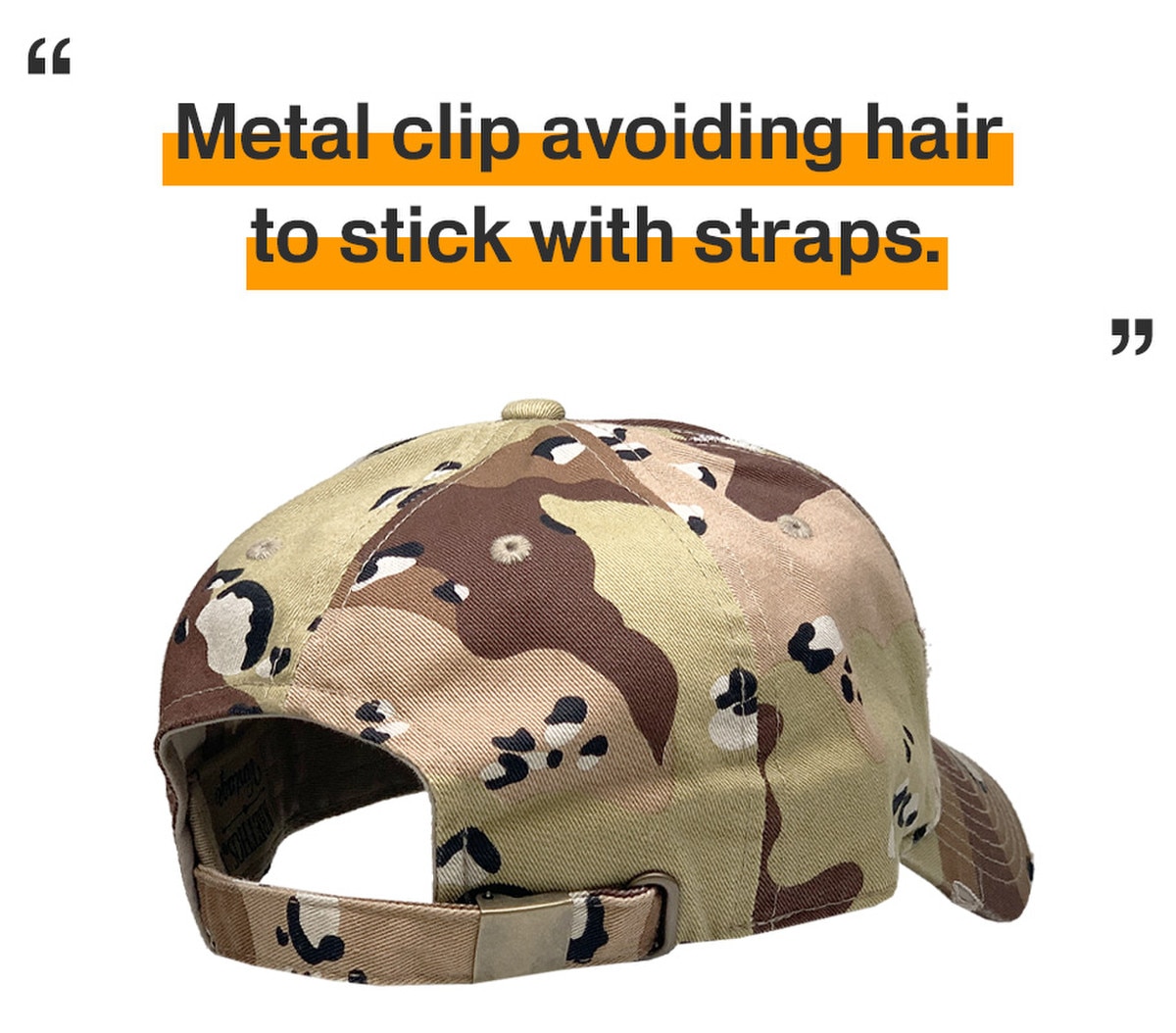 Desert Camouflage Distressed Vintage Baseball Cap Back Side View